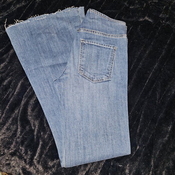 Wide Leg Pull On Flare Jeans - Picture 1 of 5